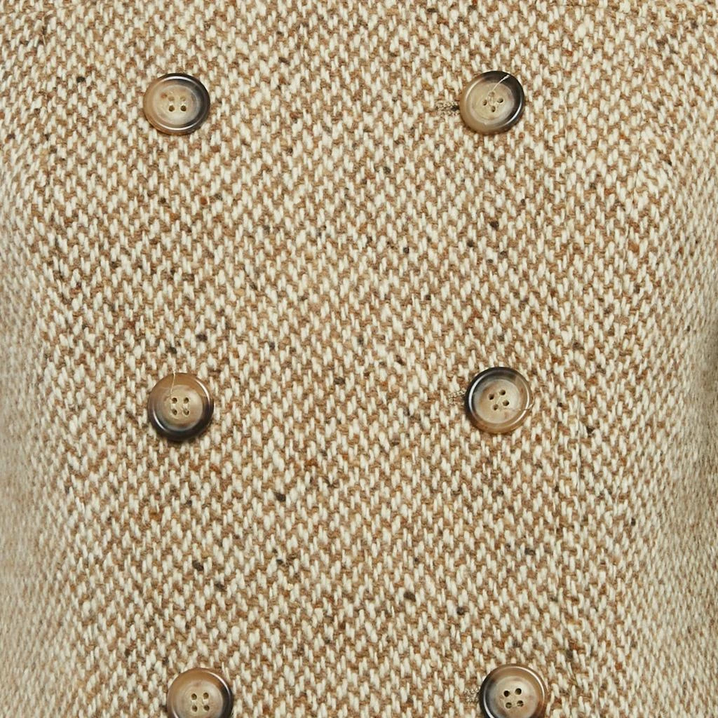 Weekend Max Mara Weekend Max Mara Beige Wool Double Breasted Long Coat S 3