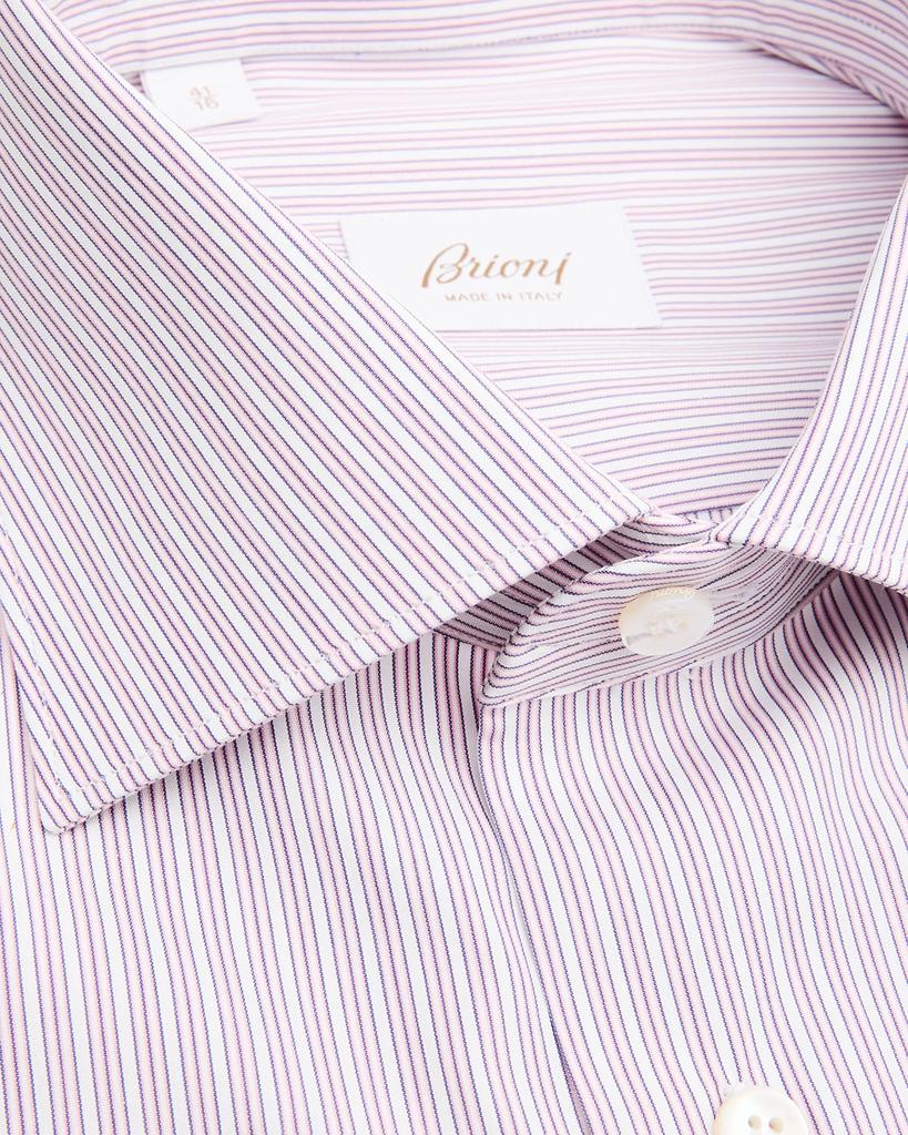 Brioni Men's Cotton Multi-Stripe Classic Fit Dress Shirt