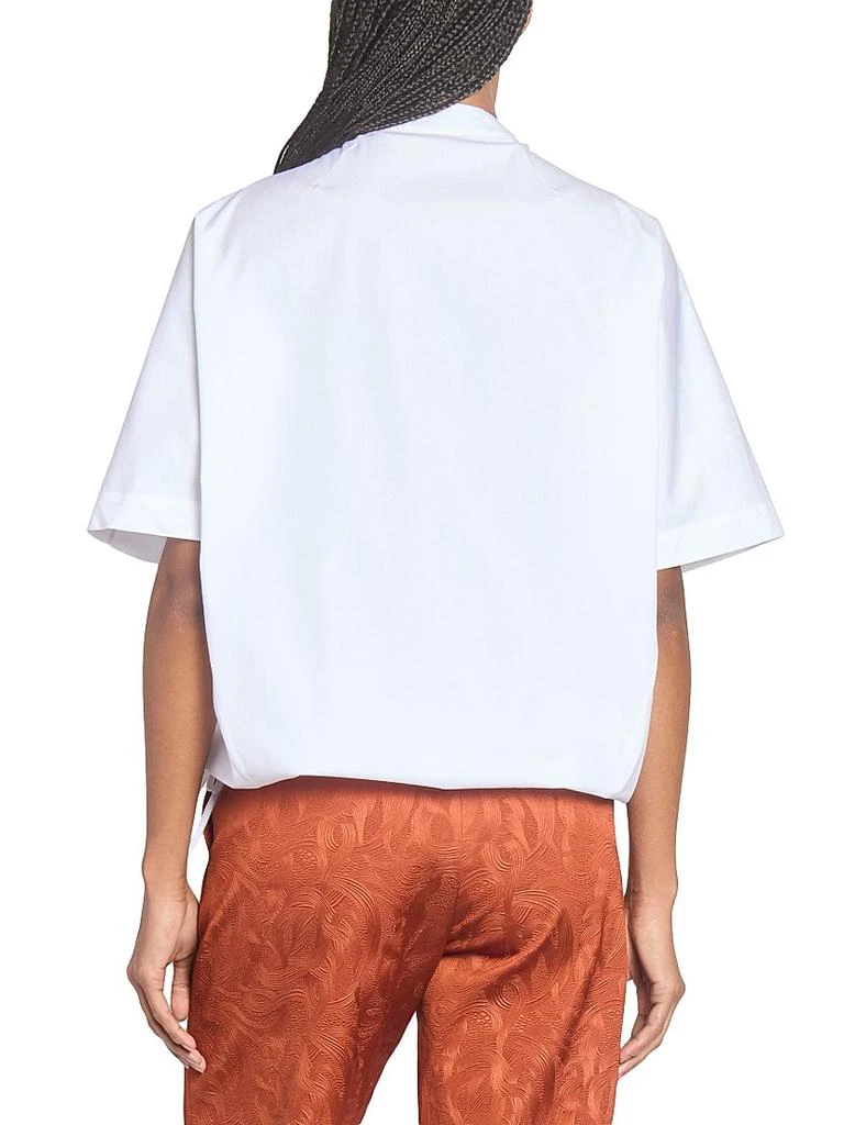 Dries Van Noten Curbin Cotton Tie-Neck Blouse 5