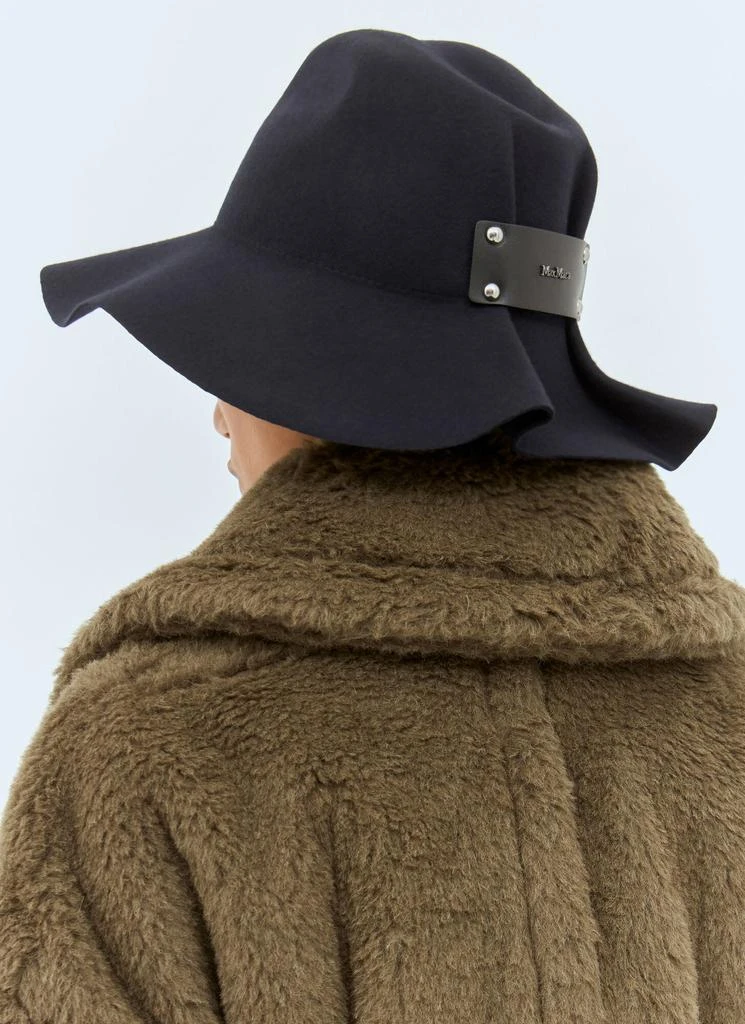 Max Mara Felt Wool Wide Brim Hat 4