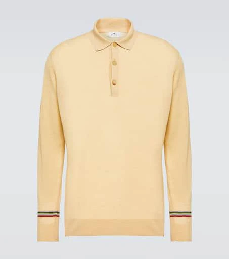 ETRO Linen and cotton polo sweater 1