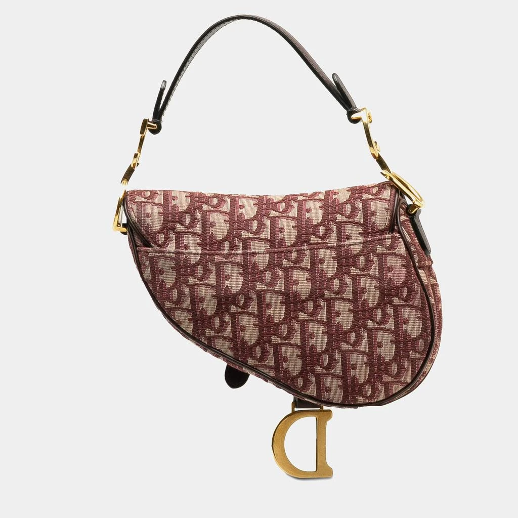 Dior Dior Red Mini Oblique Canvas Saddle Bag 3