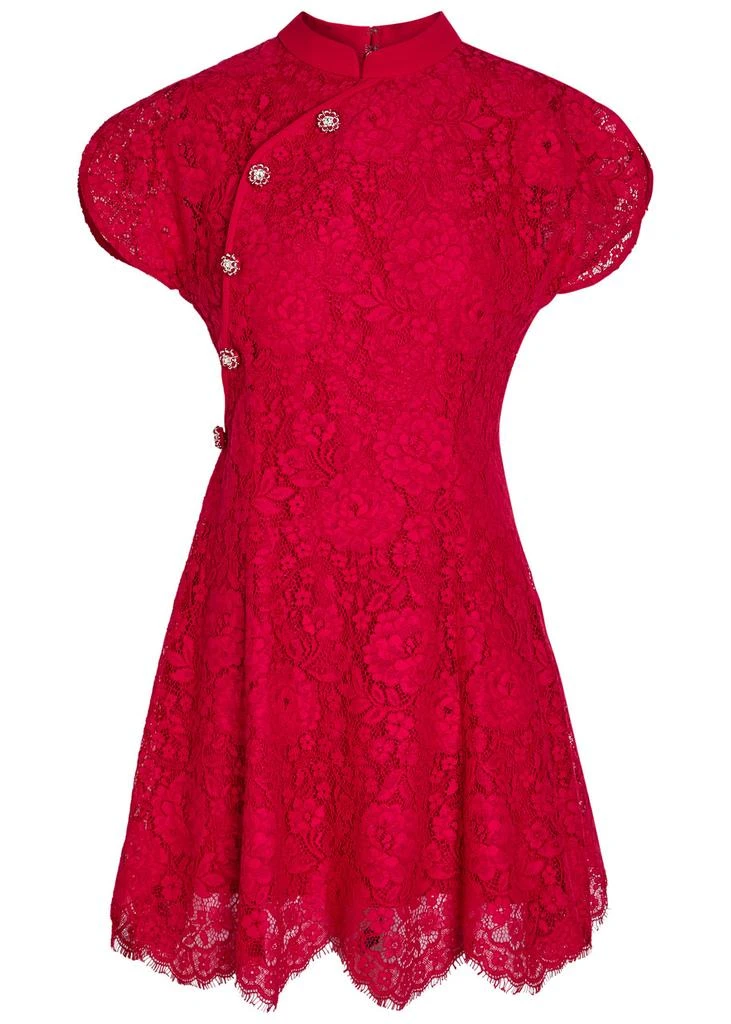 knee length dresses for ladies Self-Portrait Floral Guipure Lace Midi Dress Blue/White Size US 6 –  Celebrity Owned