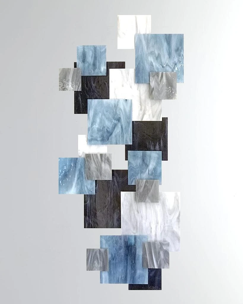 Karo Studios Arctic Vertical Glass Wall Sculpture 1