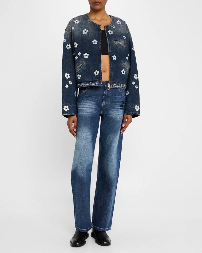 Marc Jacobs Daisy Sequined Denim Crop Jacket 2