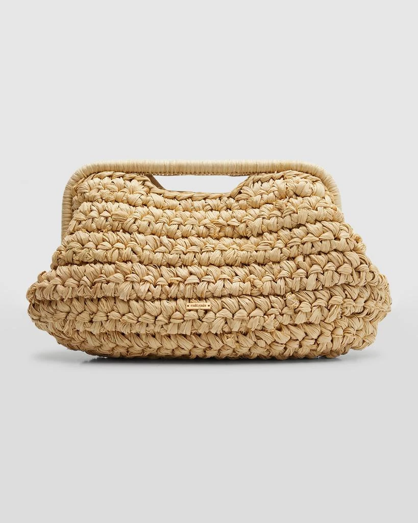 Cult Gaia Aurora Large Raffia Clutch Bag 1