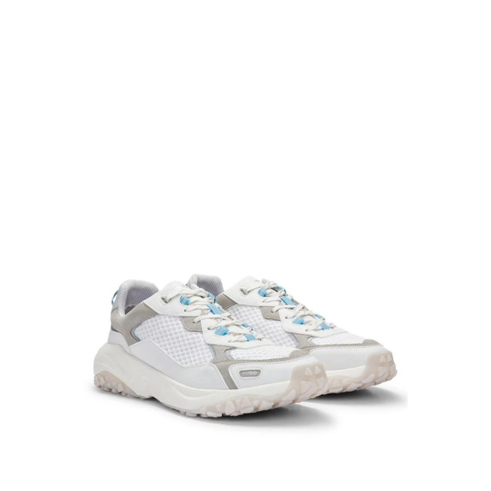 Hugo Boss Mixed-material trainers with leather facings 1