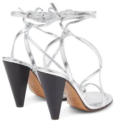Isabel Marant Aliza metallic leather sandals 3