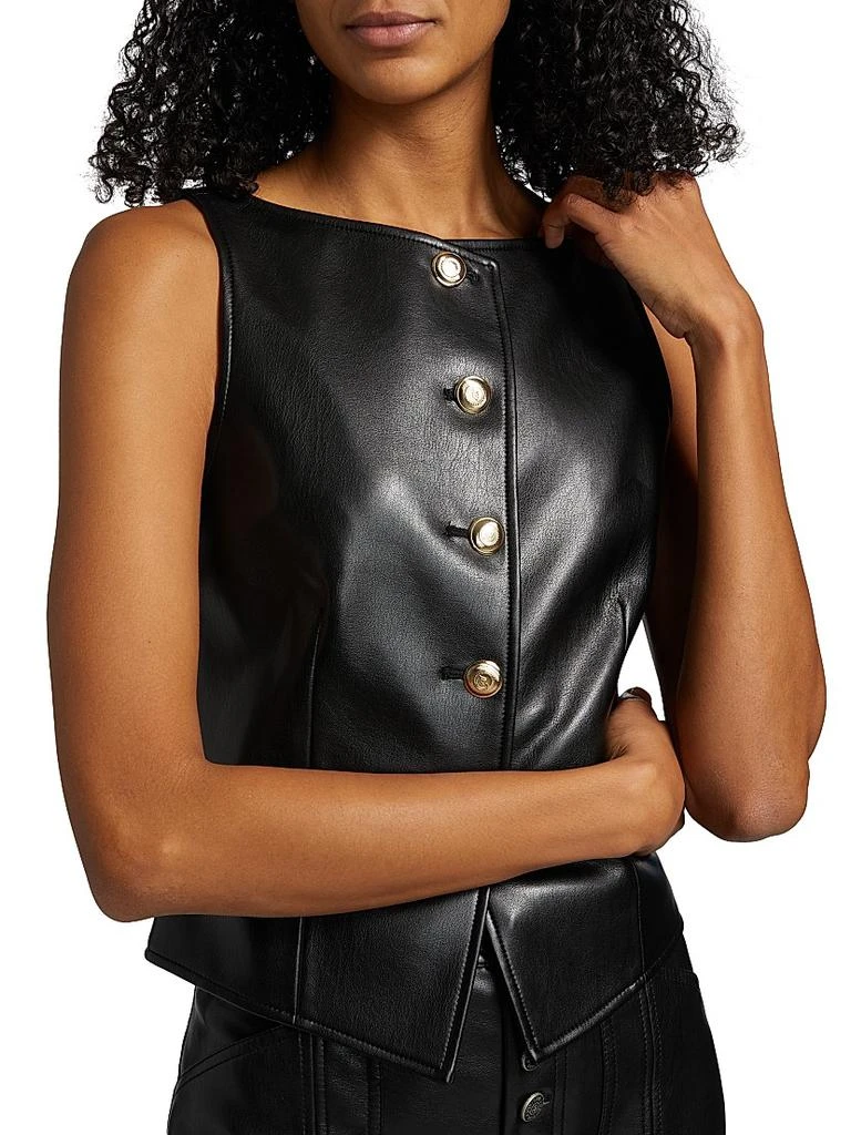 Camen Faux-Leather Vest  On Sale Now with Up to 70% Off | Discover  Exclusive Deals & Savings at BeyondStyle  Authentic Cinq  Sept  women's|women's apparel|contemporary|short|Women's|women-owned or founded| vests|classic with Limited-Time Discounts,