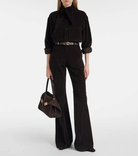 Salvatore Ferragamo Cotton corduroy flared pants 2
