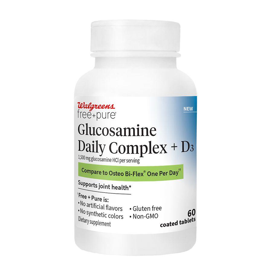 Walgreens Free & Pure Glucosamine Daily Complex +D Tablets