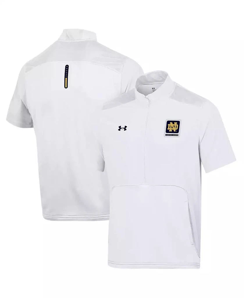 Under Armour Men's White Notre Dame Fighting Irish Motivate Half-Zip Jacket 1