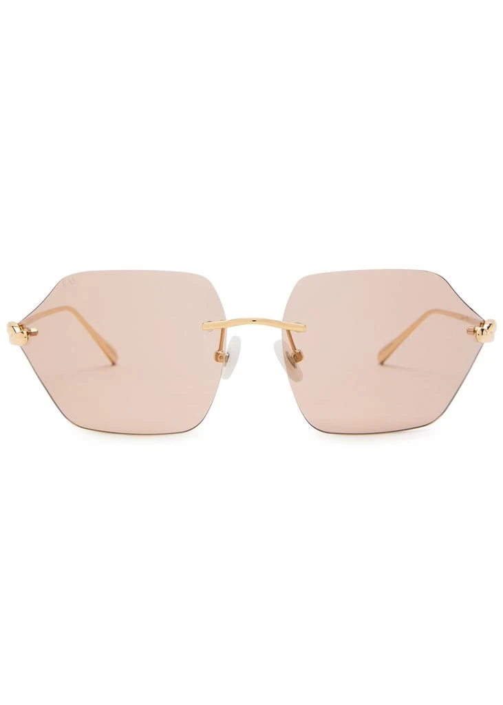 FOR ART'S SAKE Serpent II 18kt gold-plated wrap-around sunglasses 2