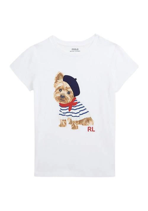 Ralph Lauren Childrenswear Lauren Childrenswear Girls 7 16 Dog Print Cotton Jersey Tee 1