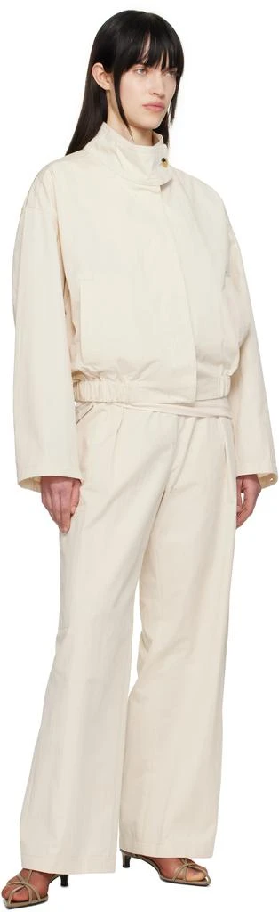 LE17SEPTEMBRE Off-White Funnel Neck Jacket 4