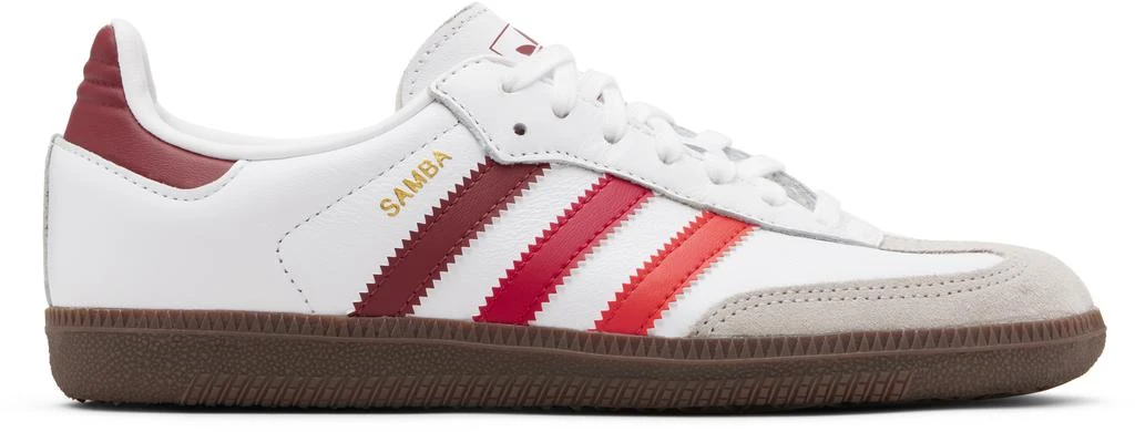 Adidas Big Kids White 
Red Samba OG Sneakers