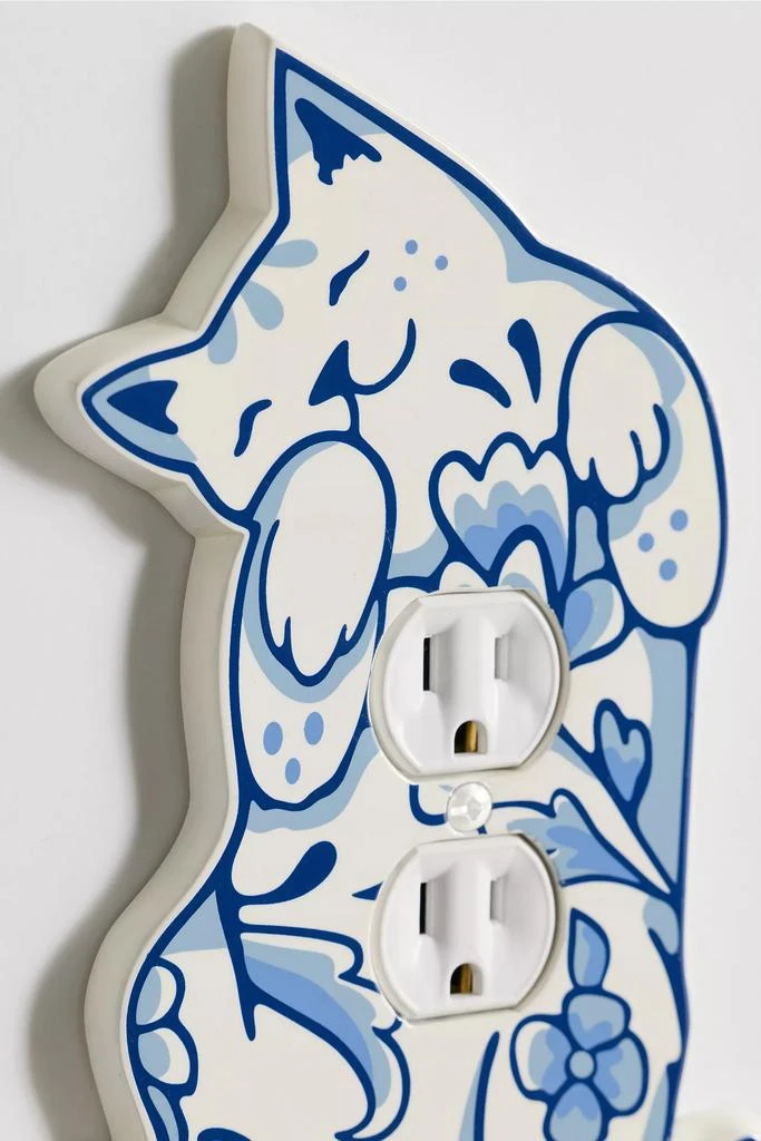 Urban Outfitters Delft Cat Shaped Resin Switch Plate 4