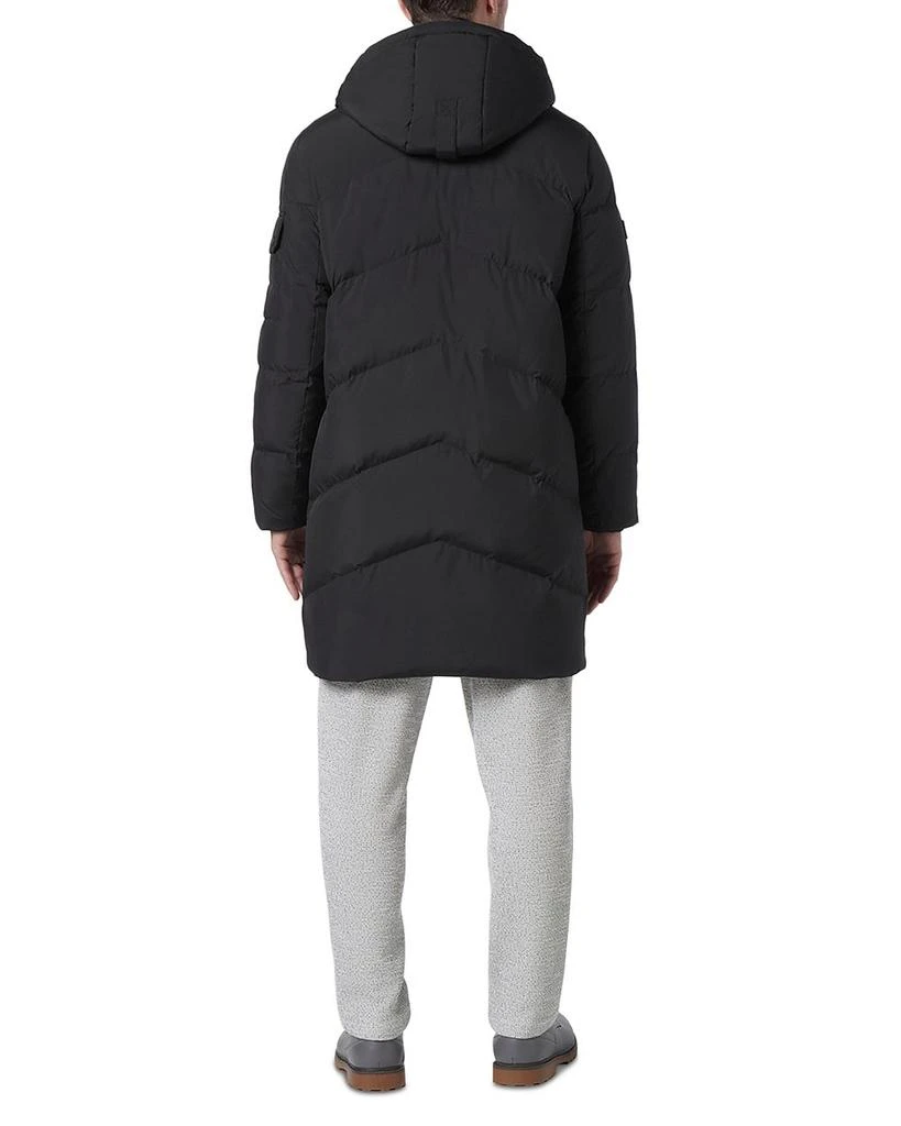 Andrew Marc Sullivan Chevron Quilted Knee Length Parka with Hood 2
