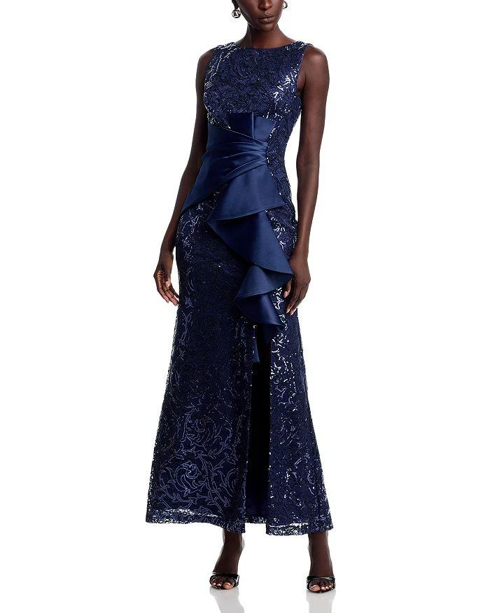Eliza J Sleeveless Ruffle Gown