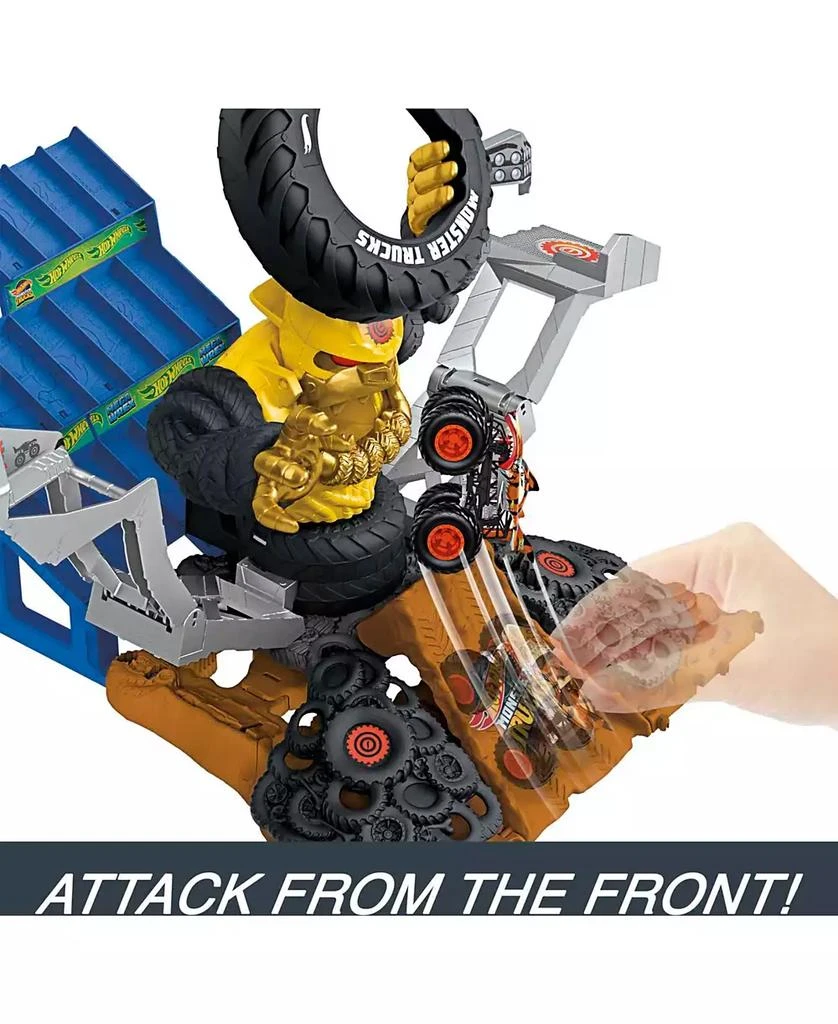 Hot Wheels Monster Trucks Arena Smashers Mega-Wrex Vs Crushzilla Takedown Playset 3