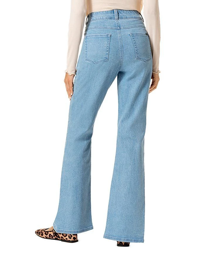 Hue High Rise Split Front Straight Leg Jeans in Classic Light 2