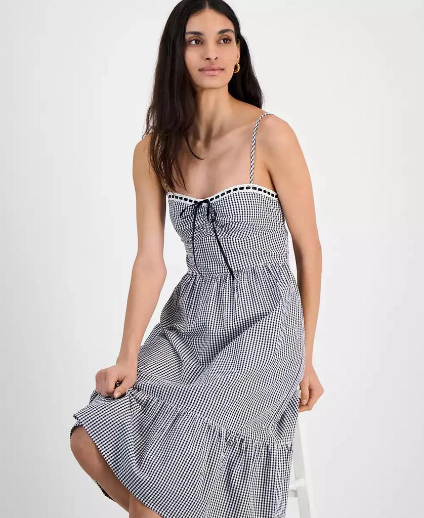 Kingston Grey Juniors' Gingham Tie-Back Midi Dress 3