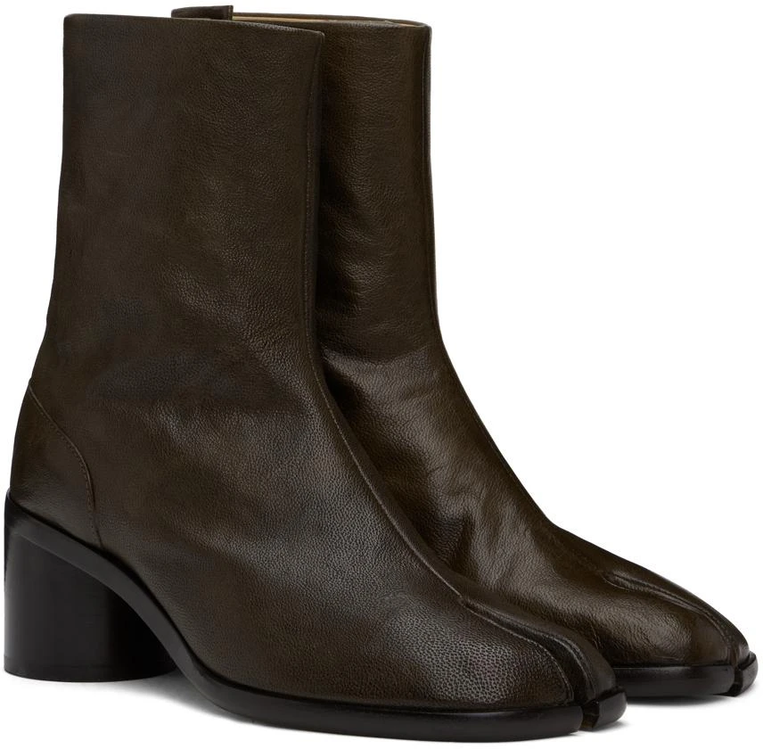 MAISON MARGIELA Brown Tabi Ankle Boots 4