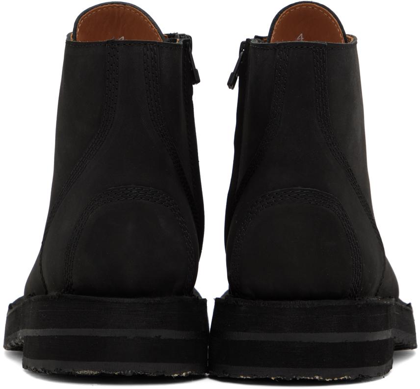 【関税込み】YOHJI YAMAMOTO ブラック Fastener バイカーブーツ YOHJI YAMAMOTO Black Fastener Biker Boots - Shoes - BeyondStyle