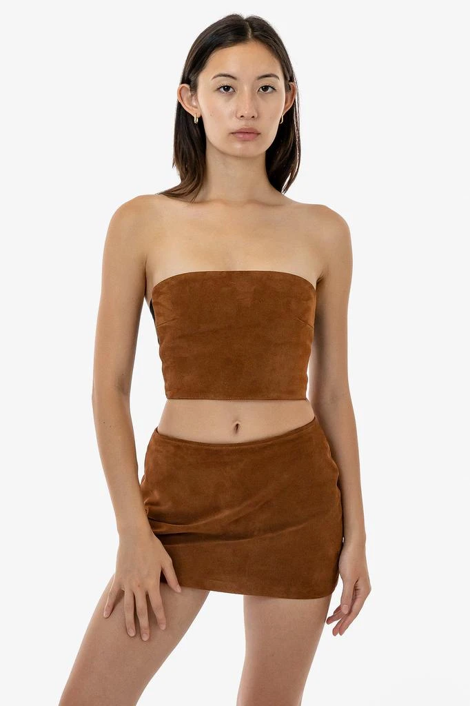 Los Angeles Apparel RLH767 - 2 Tone Suede Ottoman Tube Top 6