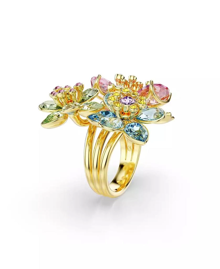 Swarovski Idyllia Gold-Tone Plated Flower Ring 3