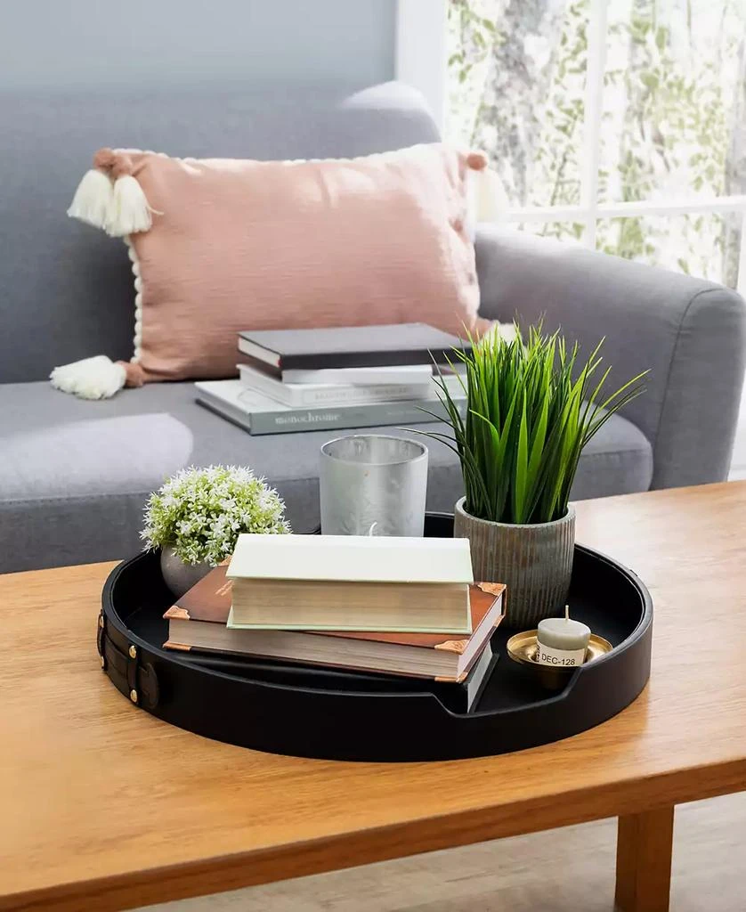 American Atelier Black Round Tray 2