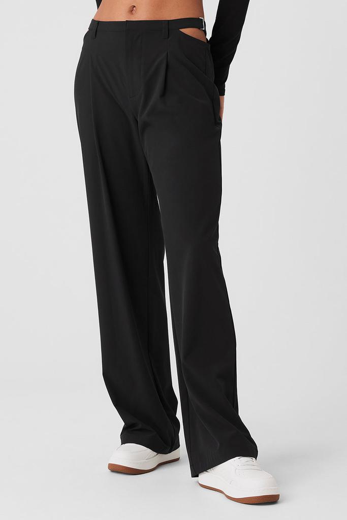 Alo Mid-Rise Showdown Trouser - Black - Leggings - Compare