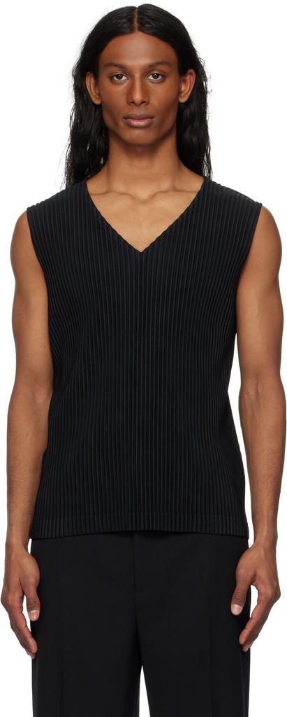 Homme Plissé Issey Miyake Blue Rectangle Tank Top - Sleep