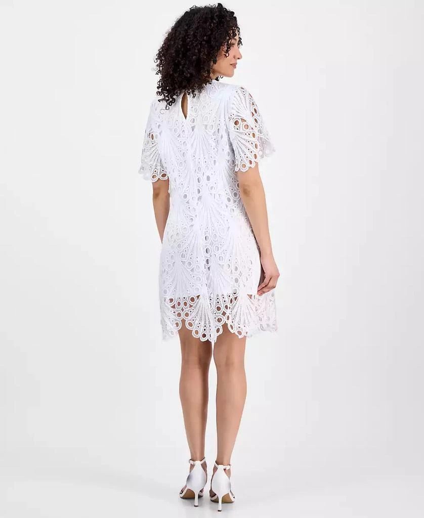 Sandra Darren Petite Eyelet-Embroidered Sheath Dress 2