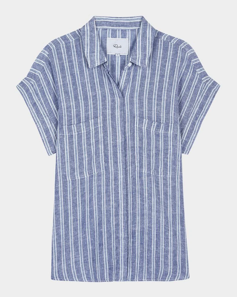 Rails Cito Striped Button-Front Blouse 1