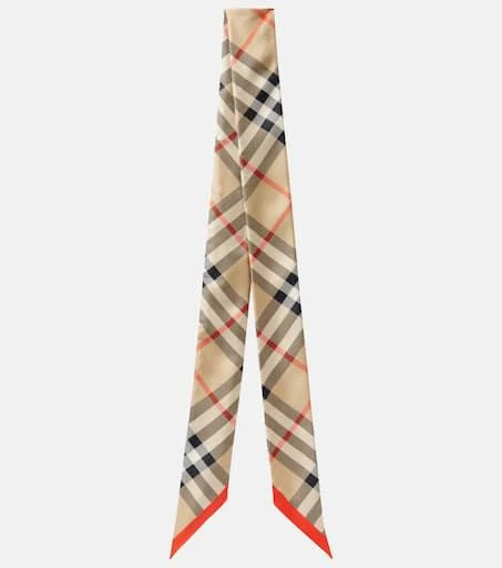 Burberry Burberry Check silk twill scarf 1