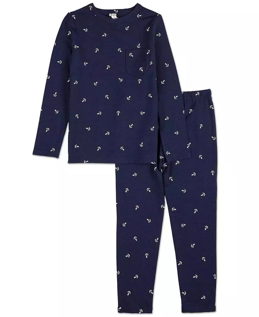 Memoi Little Boys 2 Piece "Seas The Day" Rayon Blend Pull-On Pajama Set