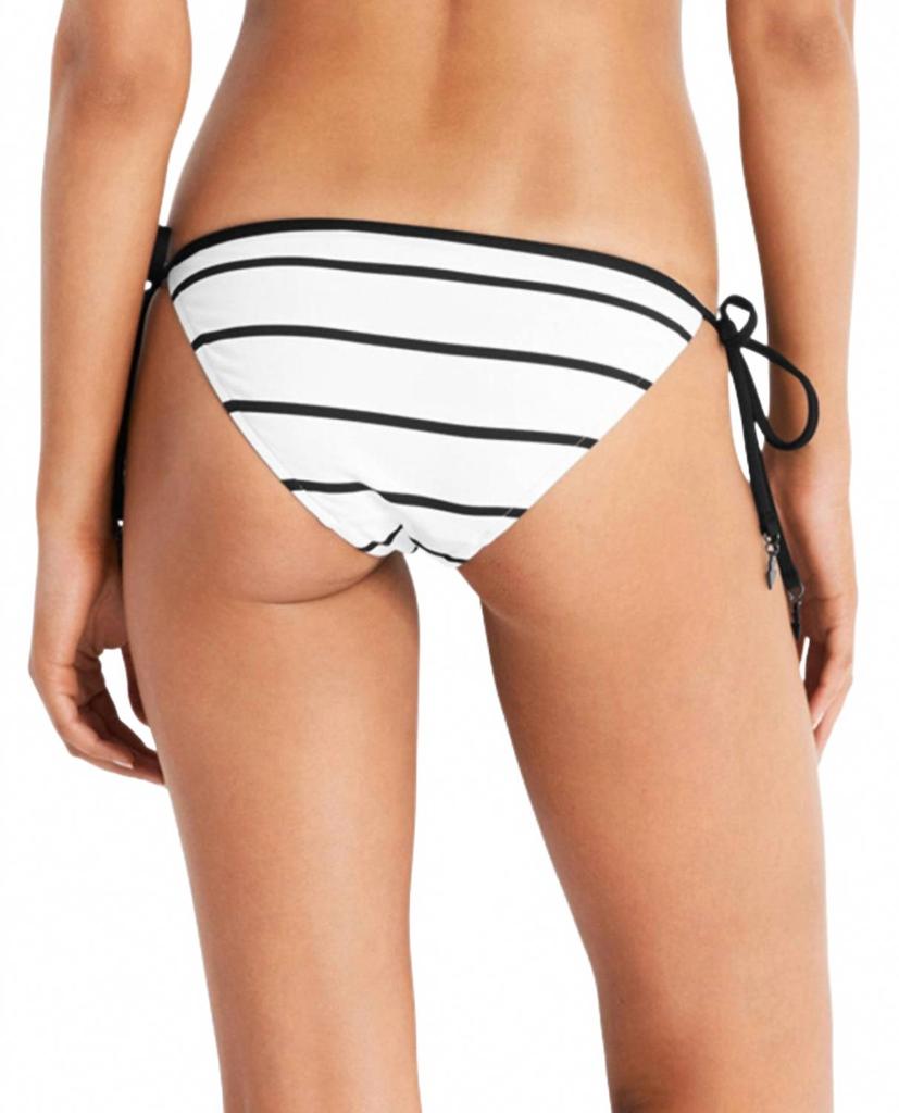 Seafolly Castaway Stripe Side Tie Bikini Bottom In Sea White