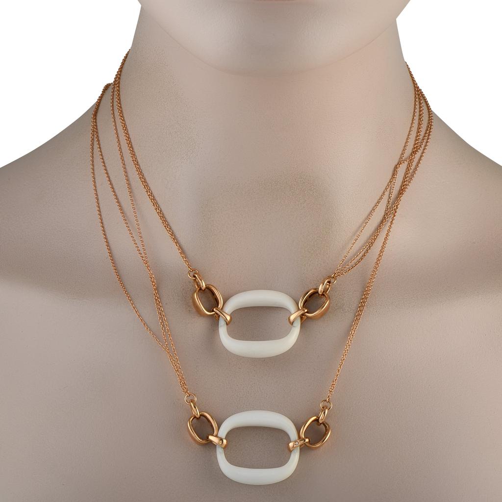 Damiani 18K Rose Gold Agate Necklace DM14-051625
