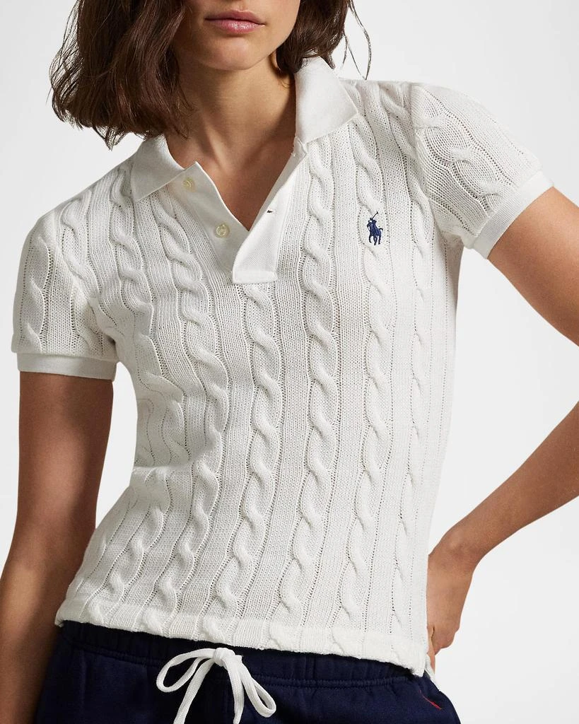 Ralph Lauren Cable-Knit Polo Shirt 5