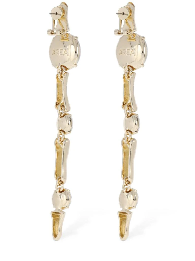 AREA Bone Long Drop Clip-on Earrings 3