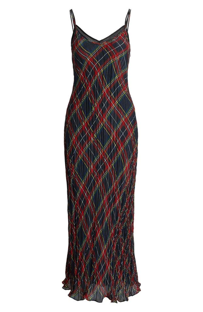 Ralph Lauren Plaid Shiny Lamé Slipdress 4