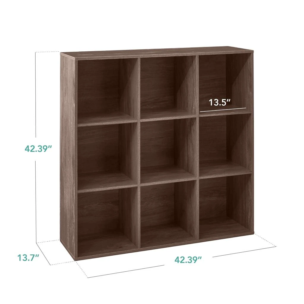 Best Choice Products 9-Cube Bookshelf, 13.5in Display Storage System, Organizer w/ Removable Back Panels 2