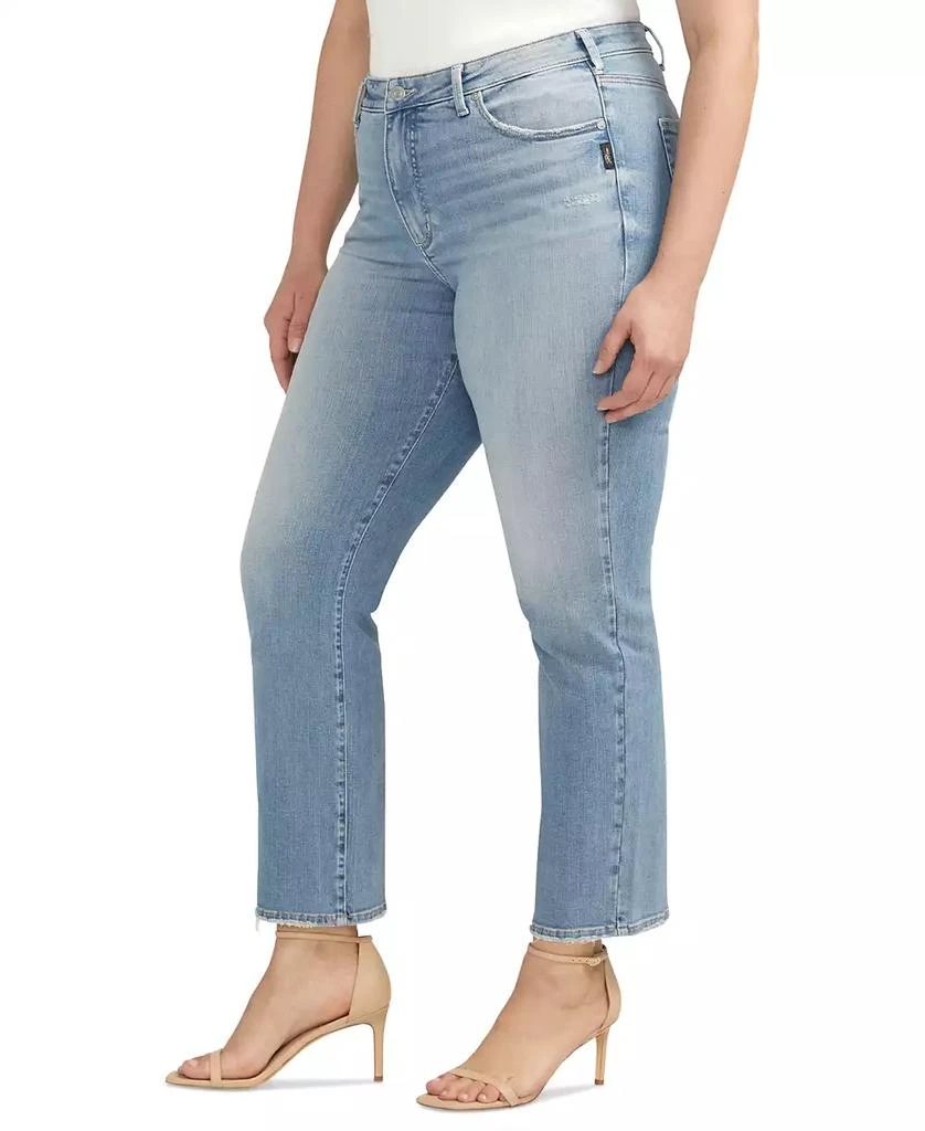 Silver Jeans Co. Plus Size Isbister High-Rise Straight-Leg Jeans 3