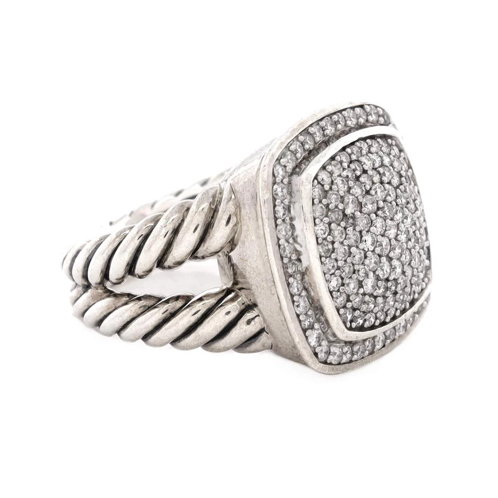 David Yurman Albion Ring Sterling Silver with Pave Diamonds 14mm 3