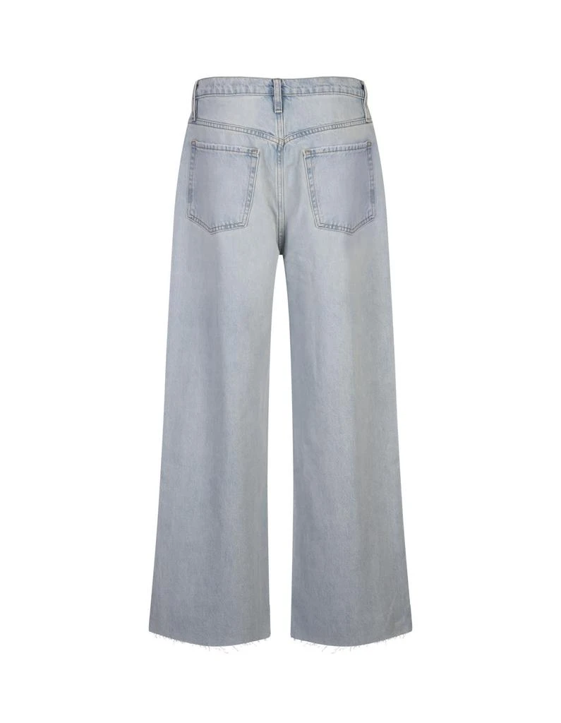 FRAME Le Low Baggy Wide Leg Jeans In Fizz Indigo 2