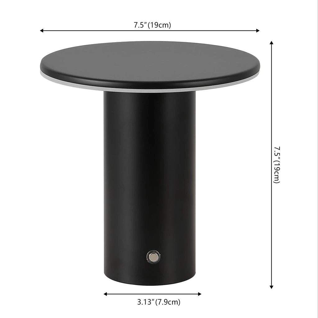 JONATHAN Y Gio Modern Minimalist Column Rechargeable/Cordless Dimmable Integrated LED Table Lamp with Touch Sensor 4