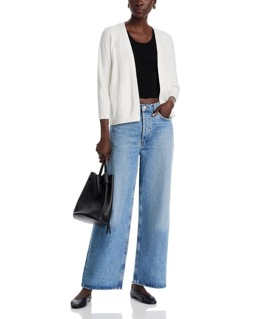 Sioni Waffle Knit Open Front Cardigan 2