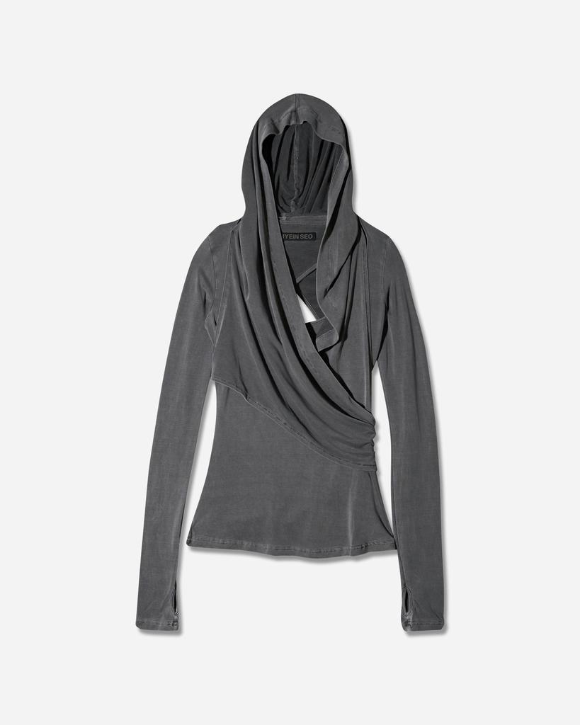 Hyein Seo Women's Hooded Jersey Top Charcoal