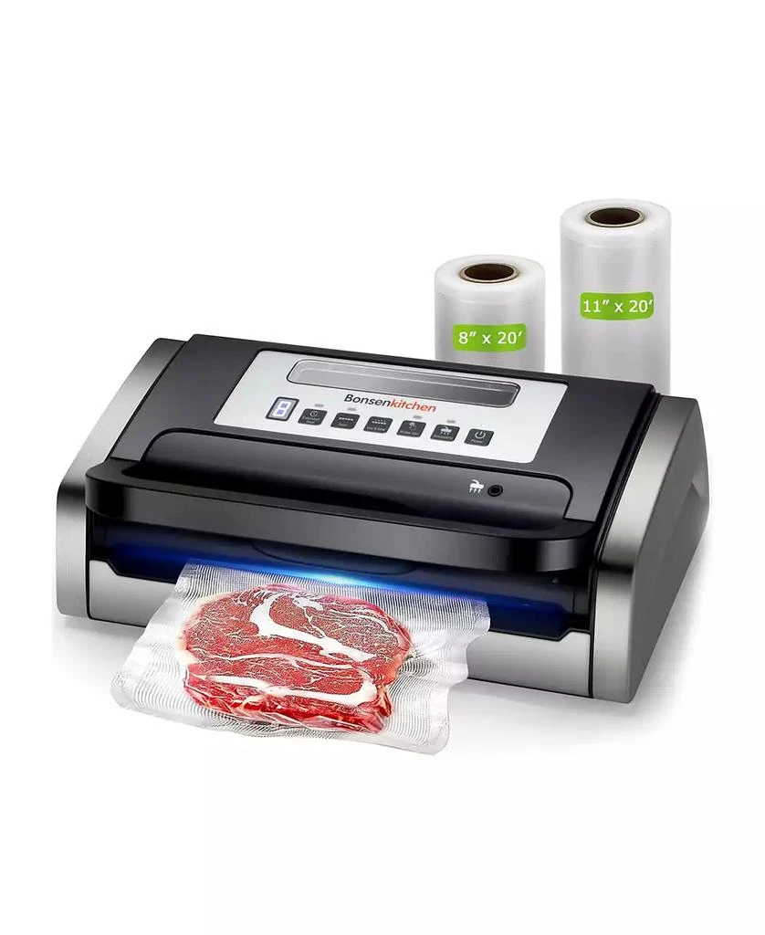 Bonsaii Bonsenkitchen Powerful Low-Noise Vacuum Sealer Machine with Built-in Cutter and Bag Storage